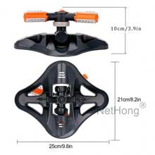 NetHong Compact Oscillating Sprinkler Garden/Lawn Sprinkler Automatic Watering UK~ - Green Three-head Sprayer - View 10