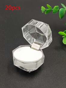 1/5/10/20个装透明戒指盒塑料首饰盒,适用于耳环、戒指、项链等,可作首饰展示盒,多功能戒指耳环收纳盒,适合婚礼、求婚、情人节等场合,是女性收纳整理、旅行度假必备、秋季装饰、万圣节装饰、房间装饰的理想之选。 - 彩色 - 查看 13