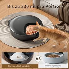 OMCPET Automatic Wet Cat Food Dispenser, Wireless Wet Pet Food Dispenser With 2 Ice Packs, 4 Meals A Day, Cooling Container For Fresh Food, Programmable, Timed, Battery-Operated Automatic Feeder For Kittens - màu đen - Xem 2