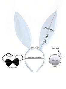 D EXCEED 1/2/3/5/6 chiếc Băng đô tai thỏ Phục sinh Phụ kiện hóa trang tiệc Halloween cho nữ - nhiều màu - Xem 9