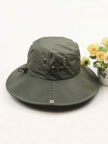 قبعة شمس جديدة مع حماية من الشمس قبعة صيد وتسلق الجبال طراز كاوبوي غربي للرجال والنساء قبعة دلو بسحاب