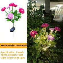2X Solarenergie Blumenpfahl Lichter Outdoor Garten Lotus Path Leuchtlampen