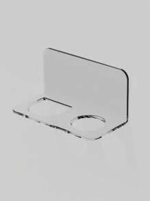 1/2/3 件丙烯酸塑料浴室梳子架，壁挂式免钻孔梳妆台收纳架，透明梳妆台收纳架，用于收纳发刷和洗漱用品，长 6.89 英寸