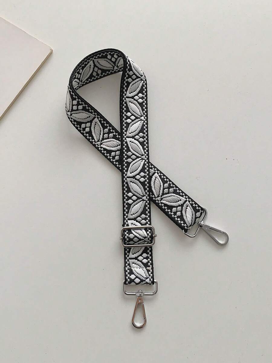 1PC Of Bohemian-Style Embroidery Pattern Long Shoulder Strap, Comfortable And Adjustable Shoulder Strap, DIY Bag Accessory, Shoulder Strap, Suitable For Various Ladies' Bags - Multicolor - View 1