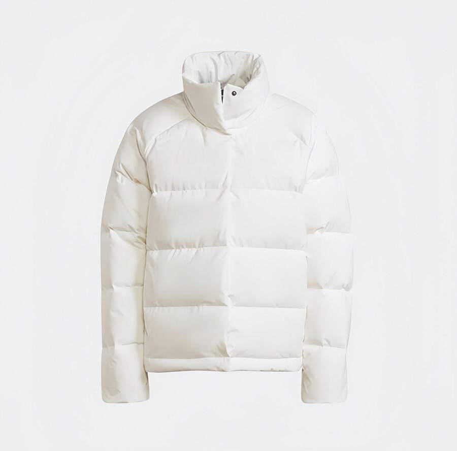 Adidas New Women's Lightweight Casual Minimalist Warm Down Jacket - White - View 1