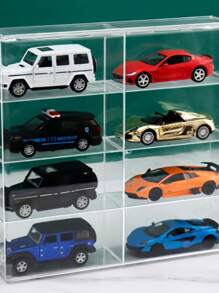 1pc 8-Slot 18.7x16.7x4.4cm High-Quality Acrylic Display Case - Transparent Storage And Transportation For Artworks, Suitable For Desktop Item Organization, Convenient For Tidy Desk, Master Of Life Organization - Multicolor - View 4