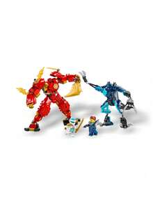 LEGO 乐高幻影忍者凯的元素火焰机甲 71808 – 可定制机器人玩具，包含凯和赞的人仔，适合 7 岁及以上儿童，STEM 教育，火焰机甲，男孩女孩皆宜，音乐/婚礼季礼物 - 彩色 - 查看 2