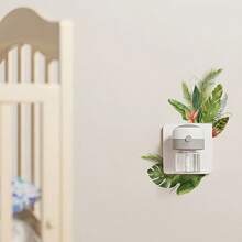 Cute Cartoon Panda Holding Bamboo Sticker, Fresh Green Plant Creative Switch Sticker Decor For Hotel, Home, Office, Living Room, Bedroom, Removable PVC Wall Sticker - Multicolor - View 9