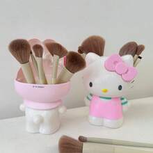 1 件 Sanrio 可爱收纳盒、Melody 和 Hello Kitty 多功能收纳盒、珠宝盒、卡通桌面笔筒文具收纳盒、化妆刷架、桌面装饰，适用于办公室、卧室、浴室和客厅，送给女性的精美节日礼物收纳整理器旅行节日必备秋季装饰秋季万圣节 - 彩色 - 查看 4