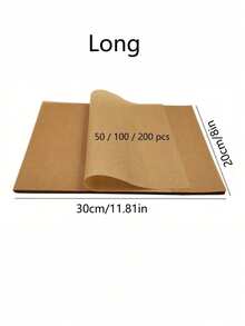 50 /100Pcs Parchment Paper Baking Sheets,Precut Non-Stick Parchment Sheets For Baking, Cooking, Grilling, Air Fryer And Steaming Fit For Most Sheet Pans - Khaki - View 8