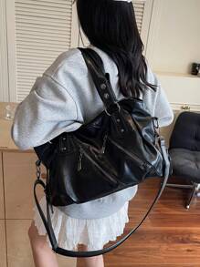 复古简约大容量时尚学生/办公室通勤手提包