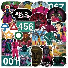 SQUID GAME 25张/套贴纸，趣味独特设计，包含人物、符号和游戏场景涂鸦贴纸，完美适用于笔记本电脑、手机、水瓶、剪贴簿、DIY项目，粉丝礼物之选。 - 彩色 - 查看 2