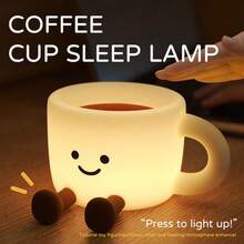 Cute Coffee Cup Night Light - 3 Brightness Levels Lamp With Touch Control 7 Colors, Silicone Lamp With 30 Min Timer, USB Rechargeable - Soft Lighting And Design, Suitable For Room, Creative Gift - Coffee Cup Night Light - View 4