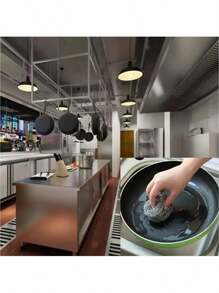 6pcs/12pcs Stainless Steel Kitchen Cleaning Balls - Non-Electric Dish Scrubber, Suitable For Bowls, Pots, Cooktops Stainless Steel Brush & Steel Wool, Cleaning Supplies - Multicolor - View 5