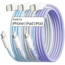 快速充电线，USB-C 转 Lightning 快速充电线 | 兼容 14/13/12/11 Pro Max/XR/XS/X/8/7/6 Plus/SE，Type-C 车载 CarPlay 数据线，兼容苹果数据线，支持 PD 快充，兼容 14 充电线，兼容 13/12 Plus 手机，兼容 iPad 11 平板电脑 Lightning 转 Type-C 充电线 8