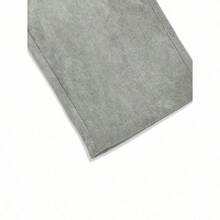 Men's Solid Color Casual Everyday Trousers Men's Streetwear Pants, Boy Friend Gifts, Back To School - 淺灰色 - 查看 6