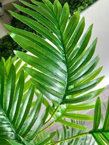 Artificial Palm Tree Plant With 24 Leaves Home Decoration Arrangement - màu xanh lá - Xem 5