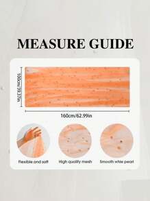 1件仿珍珠装饰薄纱面料，摄影背景，可用作桌旗、珍珠背景桌布，白色珍珠薄纱桌布，适用于婚礼、婚礼拱门装饰、婚宴、新娘送礼会、派对装饰 - 橘色 - 查看 11