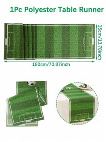 1件足球主题桌旗，180*35厘米涤纶桌布，足球主题桌布，足球派对装饰，足球生日派对用品，足球活动装饰，家居装饰，厨房装饰，餐桌装饰，节日派对用品，新娘送礼会回礼，婴儿派对装饰，婚礼宾客礼物 - 足球 - 查看 9