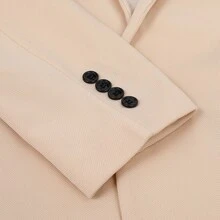 2025新款欧美风男士修身休闲高端西装外套轻便运动夹克单排扣男士西装外套适合休闲、聚会、日常穿着 - 卡其色 - 查看 8
