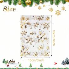 20/40 Túi quà Organza hình bông tuyết vàng 5x7 inch có dây rút dùng cho tiệc Giáng sinh Túi quà tặng tiệc sinh nhật Frozen Túi quà tiệc xứ sở thần tiên mùa đông Túi đựng đồ trang trí Giáng sinh số lượng lớn - Vàng - Xem 3