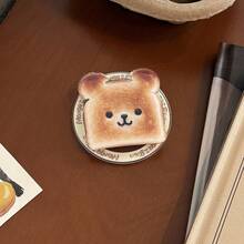 Cute Bread Toast Design Magnetic Magsafe Expandable Desk Phone Stand, Portable Niche Holder Compatible With IPhone, Android Phone, Gift For Birthday, Family, Friends Push-Pull Phone Grip Phone Holder Phone Accessories - Multicolor - View 8