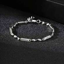 1 buc minimalist din oțel inoxidabil cu nod de bambus cruce de argint colier brățară bărbați bijuterii accesoriu