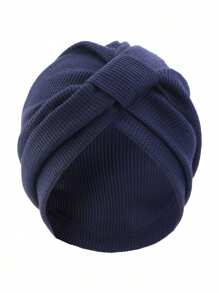 1pc Waffle Criss-Cross Headband Cap, Suitable For Women, Solid Color Hair Care Cap & Headscarf