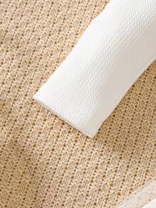 Bộ 2 món Thu/Đông cho bé gái 4-7 tuổi: Áo khoác vải họa tiết và váy lưới hoa, phong cách thường ngày để mặc hàng ngày - trắng - Xem 10