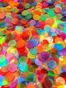 200pcs- 25mm- Bingo Chips Counters - Transparent Counting Game Chips - Clear Plastic Math Markers&Classroom&Mixed Color Bingo Chips Games Bingo Cards Gift Bag Filler - Multicolor - View 4