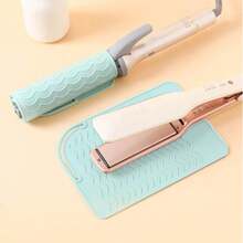 1pc Flat Iron Silicone Mat And Travel Case For Hair Tools Portable Silicone Heat Resistant Mat Hair Straightener Curler Insulation Pad Non-Slip Anti Heat Mat Hair Styling Tool For Travel - Multicolor - View 10