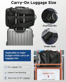 Sea Choice Vacpack Backpack Expandable 60L Backpack With Vacuum Compression TSA Lock Laptop Backpack - Black - View 2