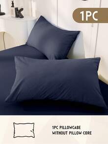 1 funda de almohada suave, funda de almohada de tamaño estándar, cierre de sobre, resistente a las arrugas, el desvanecimiento y las manchas, sin incluir el relleno de la almohada, decoración de otoño, decoración de habitación, de vuelta a la escuela, útiles escolares, blanco, rosa, negro, azul marino, beige, gris, verde, azul, verde