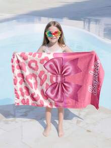 Personalized Kids Beach Towel,Summer Birthday Gift For Kids,Summer Vibes,Girls Beach Trip,Custom Beach Towel,Swimming Pool,Beach Decor,Christmas Gift Supplies