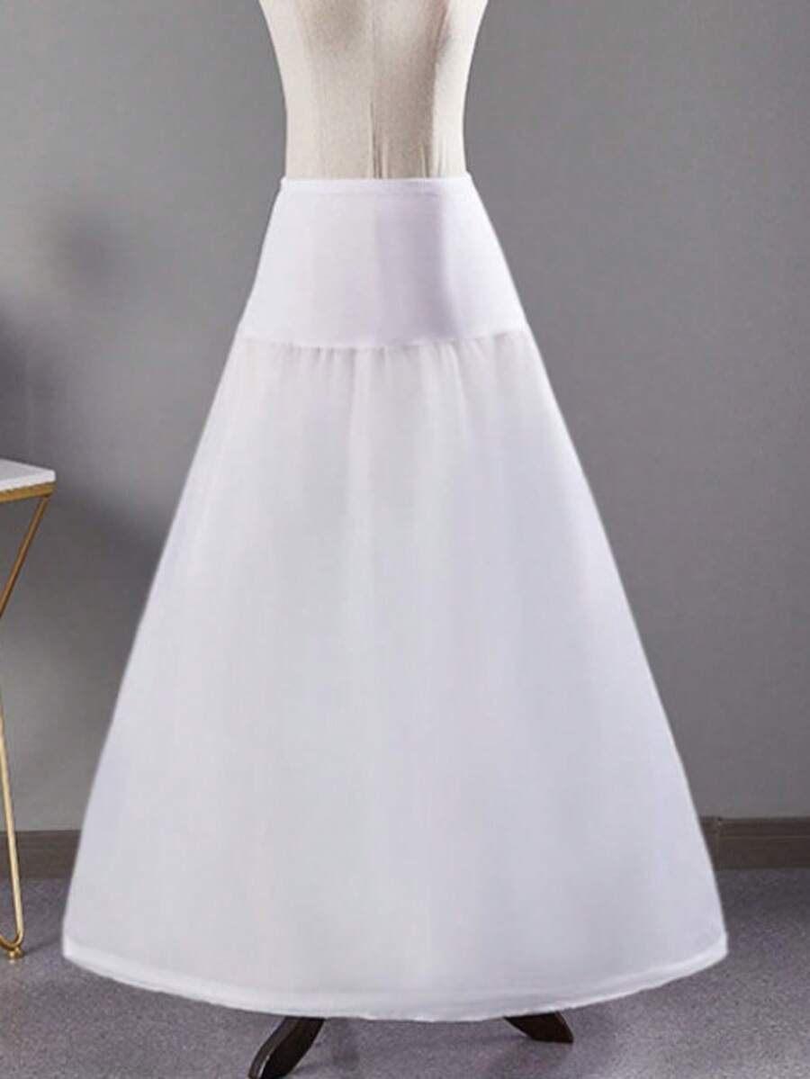 Váy lót crinoline cỡ lớn có thể điều chỉnh, váy lót dài ngang gối cho váy cưới Lolita. - Nhiều màu - Xem 1