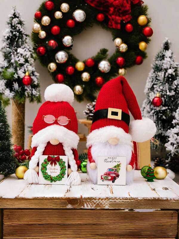 1 bucată/2 bucăți decorațiuni de Crăciun pandantiv bătrân roșu, ornamente de Crăciun cu elan, cadouri de Crăciun cu om de zăpadă, articole creative de Crăciun pentru casă, decorațiuni interioare pentru a crea o atmosferă festivă, decorațiuni creative de Crăciun pentru casă, potrivite pentru Crăciun, cadouri de sărbători, stilurile sunt expediate aleatoriu