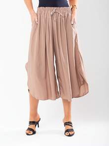 JIN SER Pentacurt Viscose Skirt Has Pocket - Khaki - View 7