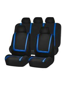 Universal Fit Car Seat Covers – 9PCS (Full Set), 4PCS (2-Seat), 2PCS (1-Seat) Options – U-Shaped Stripes Design, Non-Slip & Wear-Resistant, Airbag Compatible With GM, SUV, Sedan, Van – Easy Clean & Stylish Interior Upgrade