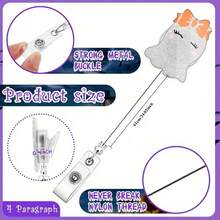 4 Pieces Halloween Retractable Badge Reel Acrylic Ghost Pumpkin Badge Holder Nurse ID Badge Holder With Alligator Clip Glitter Halloween Decorative Badge Reel For Student Teacher Doctor Nurse - 4PCS - View 11