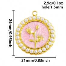 1pc/2pcs Luxury Delicate 304 Stainless Steel Electroplated Pendant Charms, Suitable For DIY Jewelry, Jewelry Making, Crafts - Ocean Life, Cherry, Flower Designs - Color - View 78