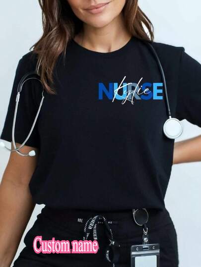 1pc Personalized Nurse Shirt Custom RN Nurse T-Shirt RN Nurse Tshirt Registered Nurse T Shirt ER Nurse Tee Nurse Appreciation Gift Rn Nurse Gift