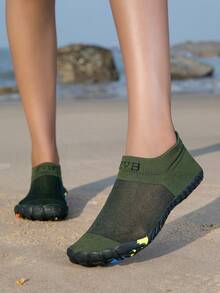 ZVB Barefoot-Friendly Water Shoes, Soft-Soled Women's Beach Shoes For Swimming, Diving, Fishing, Outdoor Quick-Drying Summer Sandals, Non-Slip & Breathable - 軍綠色 - 查看 8