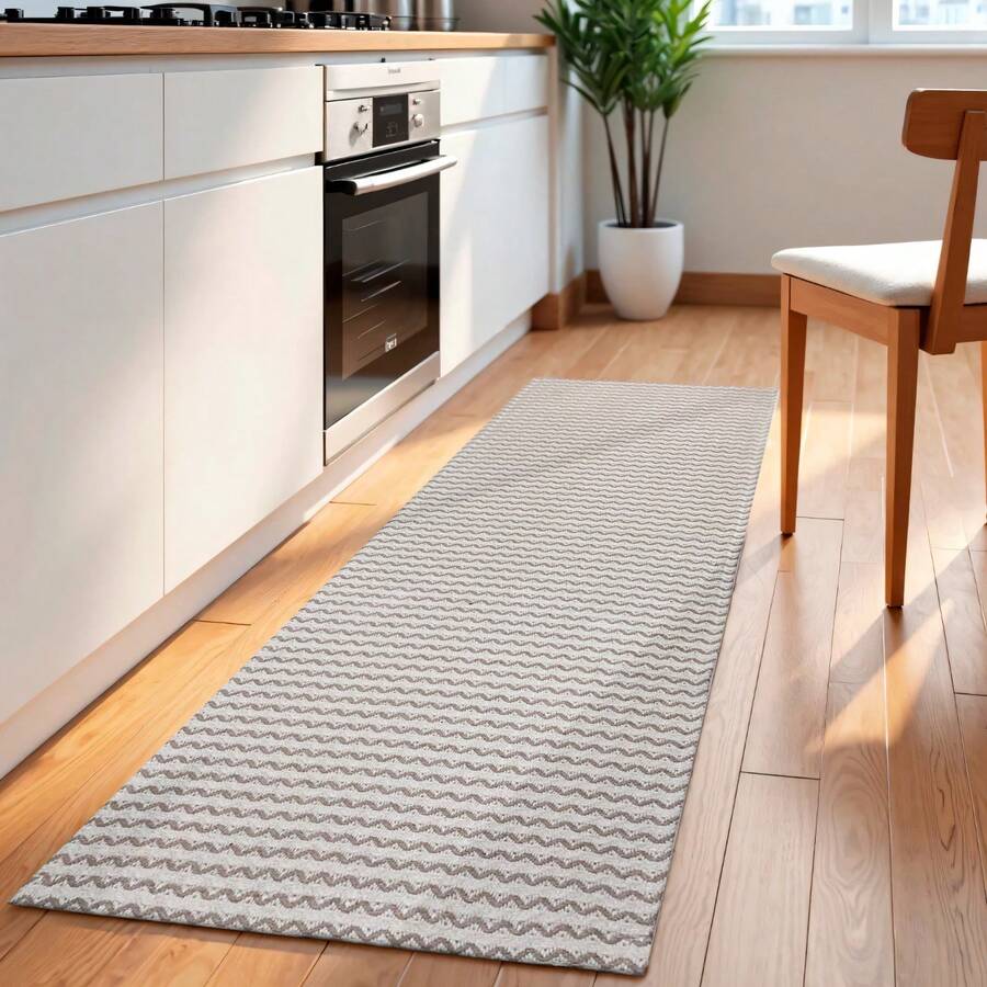 Individual Runner Rug Various Sizes - 100% Cotton Home Living Room Bedroom Kitchen - 米色/自然色 - 查看 1