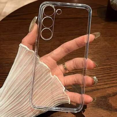 1个透明纯色加厚防摔手机壳，兼容三星Galaxy S25/S25PLUS/S25 Ultra/A16/A36/A26/A56/A50/A12/A32/A52/A72/A51/A21S/A13/A14/S24/S24PLUS/S24Ultra、S22/A52/A53/A54/A55/S23、11/12Pro/12/12X/13Pro/14Pro/15Pro，兼容红米10/9/Note9/12c/Note11pro/Note8Pro，防水防震防刮，国际版，非国内版