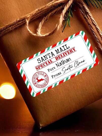 From Santa Christmas Gift Label, Christmas Gift Tags, Christmas Gift Stickers, From Santa Stickers Party Decoration