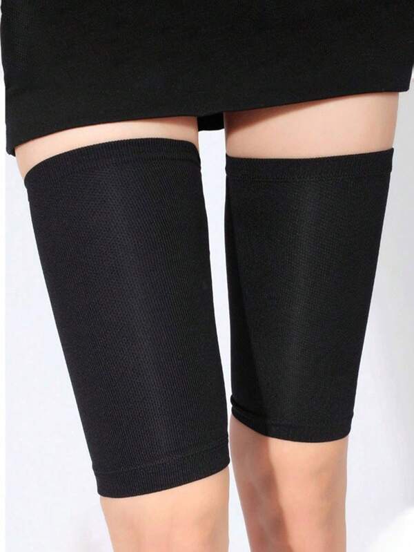 1 Paar elastische Oberschenkel-Kompressionsärmel aus atmungsaktivem, warmem Stoff, geeignet für Basketball, Yoga, Pilates, Fitness. Ärmelschluss reduziert Muskelmüdigkeit, formt und modelliert, für Gym, Sport, Heimtraining, Sportaccessoires, Fitnesszubehör, CrossFit-Zubehör