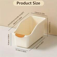 1 Juego de Cestas de Almacenamiento Apilables de Plástico Curvo - Cestas de Clasificación de Plástico Multiusos, Organizador del Hogar con Diseño Deslizante para Gabinetes de Cocina, Despensas, Debajo de Fregaderos - Ideal para Artículos de Limpieza, Cestas de Almacenamiento para Gabinetes de Baño, Organizadores Debajo del Fregadero | Diseño Minimalista | Plástico Duradero, Organizador y Almacenamiento de Cocina