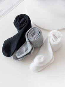 3 أزواج من سراويل ضيقة ملونة للأطفال، جوارب ضيقة متعددة الاستخدامات مناسبة لارتداء البنات اليومي، زي المدرسة، جميع المواسم، الربيع/الخريف - متعدد الألوان - مشاهدة 4