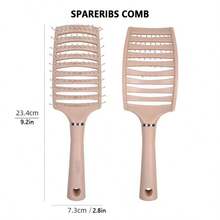 Curling Comb Three Piece Set  Curl Defining Brush-Curly Hair Brush Define Styling Brush For Curly Hair, Curl Brush For Curly Hair Wet, Shaping & Defining Curls For Women ,Christmas Gifts - 1pc Pink Spareribs - View 4