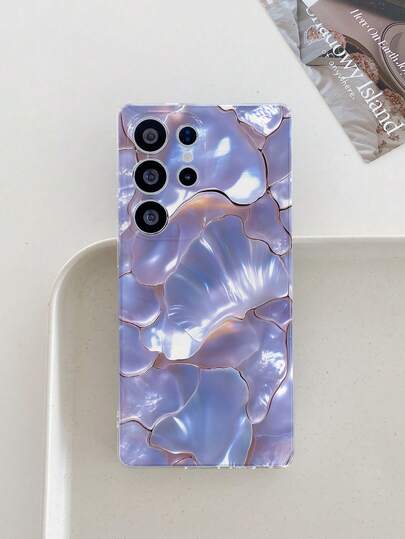 1个仿珍珠贝壳透明TPU软手机壳，防摔防刮防指纹，摄像头开孔精准，兼容三星、苹果、Pixel、Infinix、Redmi等品牌，防水防震